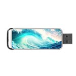 Tsunami Waves Ocean Sea Nautical Nature Water Nature Portable USB Flash (One Side) Front