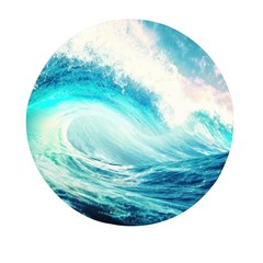 Tsunami Waves Ocean Sea Nautical Nature Water Nature Mini Round Pill Box (pack Of 3) by Ravend