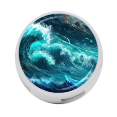 Thunderstorm Tsunami Tidal Wave Ocean Waves Sea 4-port Usb Hub (two Sides) by Ravend