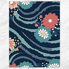 Waves Flowers Pattern Water Floral Minimalist Canvas 18  X 24  by Ravend
