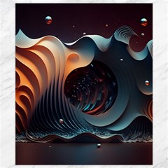 Ai Generated Space Design Fractal Light Motion Canvas 8  X 10  by Ravend