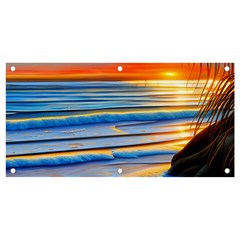 Tropical Sunset Banner And Sign 4  X 2  by GardenOfOphir