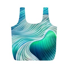 Pastel Abstract Waves Pattern Full Print Recycle Bag (m) by GardenOfOphir