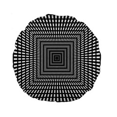 Focus Squares Optical Illusion Background Pattern Standard 15  Premium Flano Round Cushions by Ravend