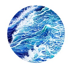 Abstract Blue Wave Mini Round Pill Box (pack Of 3) by GardenOfOphir