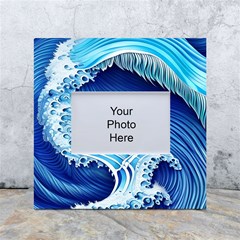 Watercolor Wave White Box Photo Frame 4  X 6  by GardenOfOphir