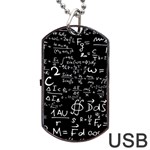E=mc2 Text Science Albert Einstein Formula Mathematics Physics Dog Tag USB Flash (Two Sides) Back