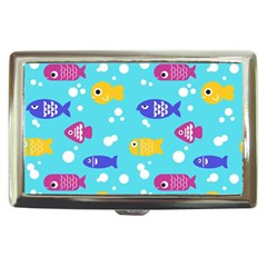 Fish Graphic Seamless Pattern Seamless Pattern Cigarette Money Case by Ravend
