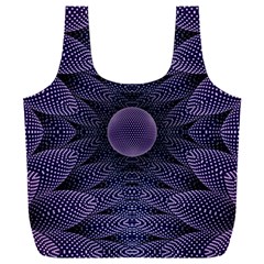 Gometric Shapes Geometric Pattern Purple Background Full Print Recycle Bag (xxl) by Ravend
