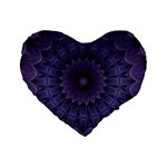 Shape Geometric Symmetrical Symmetry Standard 16  Premium Flano Heart Shape Cushions Front