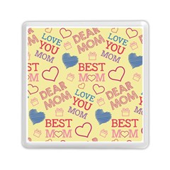 Love Mom Happy Mothers Day I Love Mom Graphic Pattern Memory Card Reader (square) by Ravend