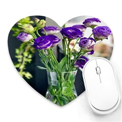 Cute Flower Wallpaper Heart Mousepad by artworkshop