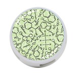 Multicolored Chemical Bond Illustration Chemistry Formula Science 4-Port USB Hub (Two Sides) Front