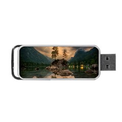 Nature Waters Lake Island Landscape Thunderstorm Portable Usb Flash (two Sides) by Jancukart