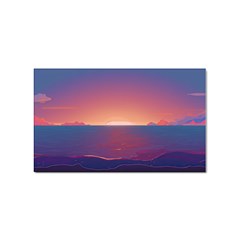Sunset Ocean Beach Water Tropical Island Vacation Nature Sticker Rectangular (10 Pack) by Pakemis