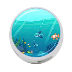 Ai Generated Ocean Sea Fish Aquatic Water Nature 2 4-port Usb Hub (one Side) by Pakemis