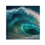 Tsunami Waves Ocean Sea Water Rough Seas Square Satin Scarf (30  x 30 ) Front