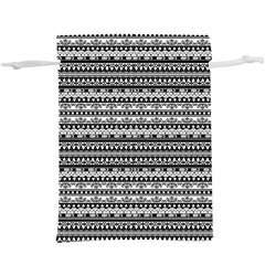 Tribal Zentangle Line Pattern Lightweight Drawstring Pouch (xl) by Semog4