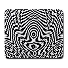 Monochrome Symmetry Abstract Large Mousepad by Jancukart