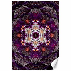 Rosette Kaleidoscope Mosaic Abstract Background Art Canvas 12  X 18  by Jancukart