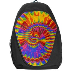 Colorful Spiral Abstract Swirl Twirl Art Pattern Backpack Bag by Jancukart