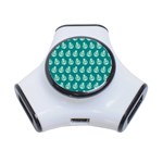 Ladybug Vector Geometric Tile Pattern 3-Port USB Hub Front