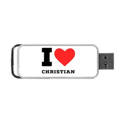 I Love Christian Portable Usb Flash (one Side) by ilovewhateva