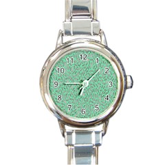 Leaves-015 Round Italian Charm Watch by nateshop