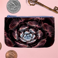 Flower Fractal Art Cool Petal Abstract Large Coin Purse by Semog4