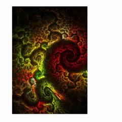Green And Red Lights Wallpaper Fractal Digital Art Artwork Large Garden Flag (two Sides) by Semog4