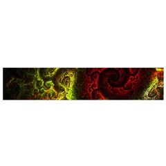 Green And Red Lights Wallpaper Fractal Digital Art Artwork Small Premium Plush Fleece Scarf by Semog4