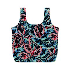 Leaves Leaf Pattern Patterns Colorfur Full Print Recycle Bag (m) by Semog4