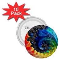 Colorful Digital Art Fractal Design 1 75  Buttons (10 Pack) by Semog4