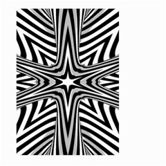 Fractal Star Mandala Black And White Large Garden Flag (two Sides) by Semog4