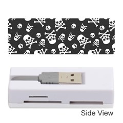 Skull-crossbones-seamless-pattern-holiday-halloween-wallpaper-wrapping-packing-backdrop Memory Card Reader (stick) by Ravend