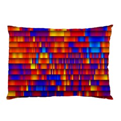 Geometric Pattern Colorful Fluorescent Background Pillow Case (two Sides) by Jancukart
