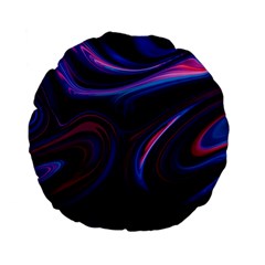 Purple Blue Swirl Abstract Standard 15  Premium Flano Round Cushions by Jancukart