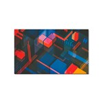 Minimalist Abstract Shaping  Abstract Digital Art Sticker Rectangular (100 pack) Front