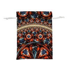 Fractal Floral Ornaments Rings 3d Sphere Floral Pattern Neon Art Lightweight Drawstring Pouch (l) by Jancukart