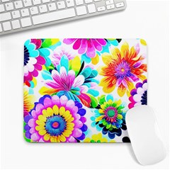 Flower Floral Flora Dais Rose Large Mousepad by Jancukart
