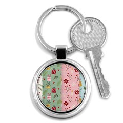 Flat Christmas Pattern Collection Key Chain (round) by Semog4