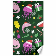 Colorful Funny Christmas Pattern Canvas 40  X 72  by Semog4