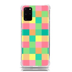 Checkerboard-pastel-squares- Samsung Galaxy S20plus 6 7 Inch Tpu Uv Case by Semog4