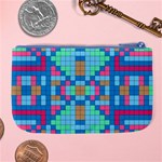 Checkerboard-squares-abstract Large Coin Purse Back