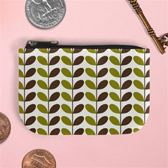 Leaf Plant Pattern Seamless Mini Coin Purse by Semog4