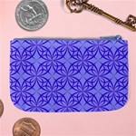 Decor Pattern Blue Curved Line Large Coin Purse Back