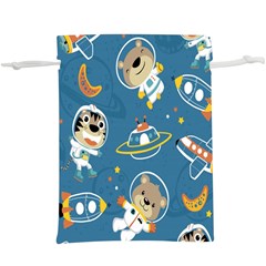 Seamless Pattern Funny Astronaut Outer Space Transportation Lightweight Drawstring Pouch (xl) by Semog4