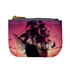 Ship Pirate Adventure Landscape Ocean Sun Heaven Mini Coin Purse by Semog4