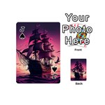 Ship Pirate Adventure Landscape Ocean Sun Heaven Playing Cards 54 Designs (Mini) Front - SpadeJ