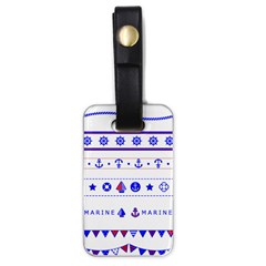 Marine Nautical Clip Art Luggage Tag (one Side) by Salman4z